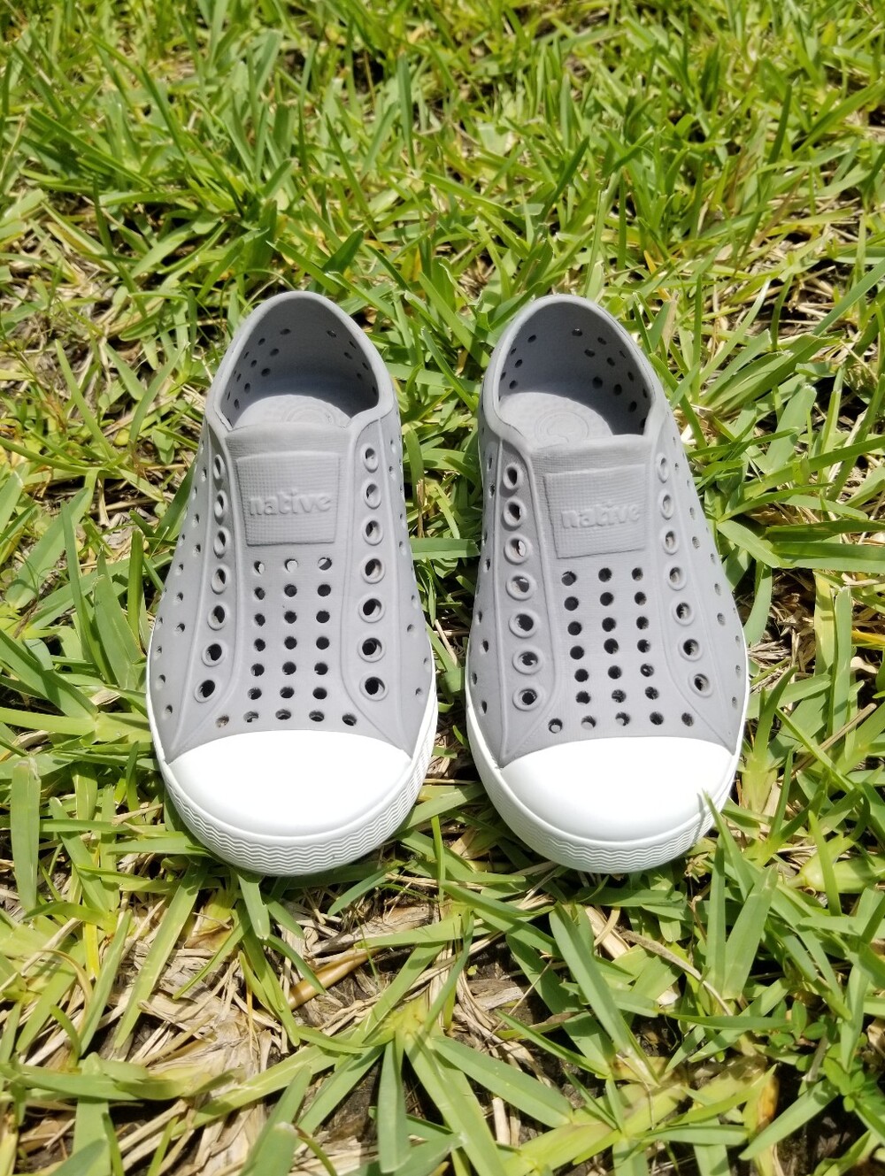 Native Jefferson Light Gray Slip On Sneakers Size C8